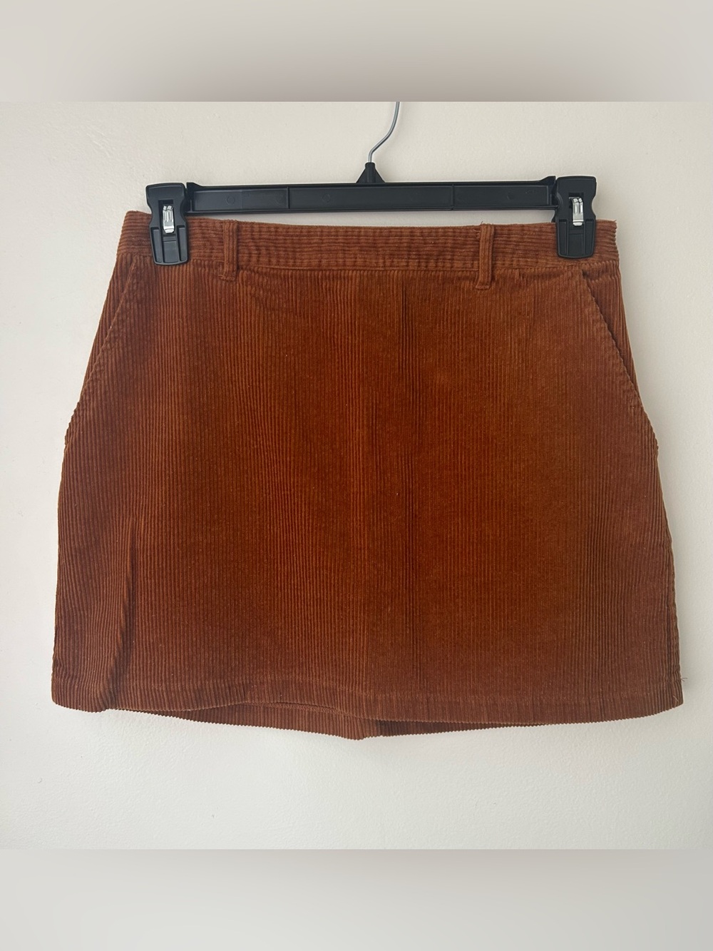 Forever 21 Burnt Orange Corduroy A-Line Mini Skirt